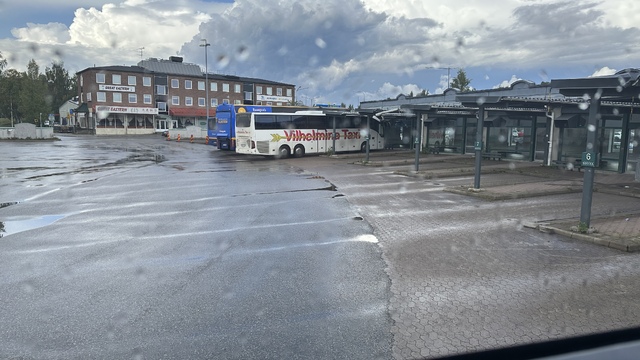 Umeå bus station at departure.