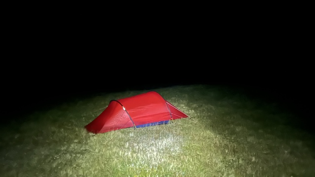 A perfectly good camping spot with nothing to look at.