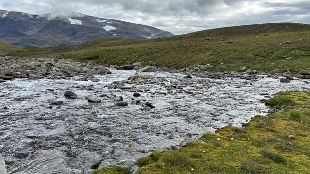 This is what I had to wade across. The shallow water is mighty strong.